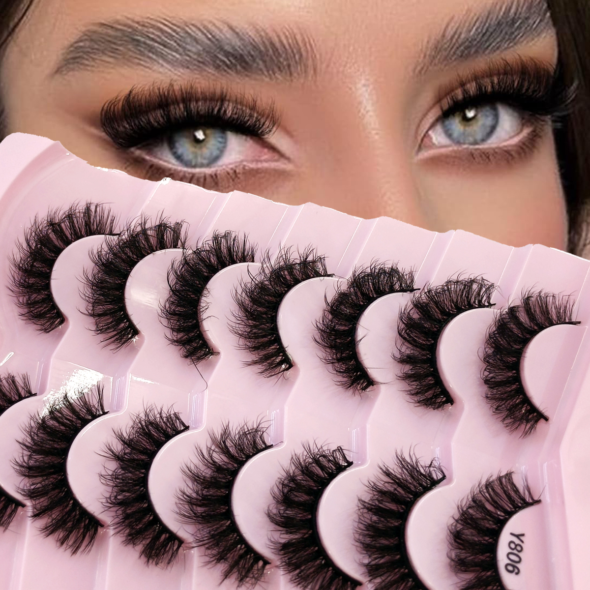 Eyelash Extension Cat Eye Wispy - HBZGTLAD Fluffy Wispy Lashes Natural Look