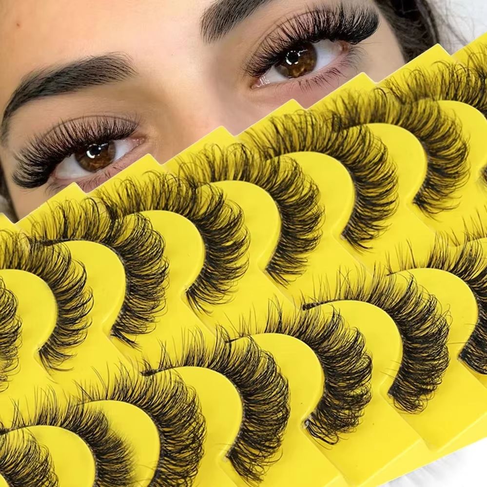 Eyelash Extension Cat Eye Wispy - 10 Pairs 6D Super Fluffy Faux