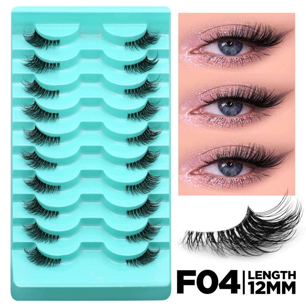 Half Lashes 10 Pairs Natural L - Eyelash Extension Cat Eye Wispy recensione e prezzo