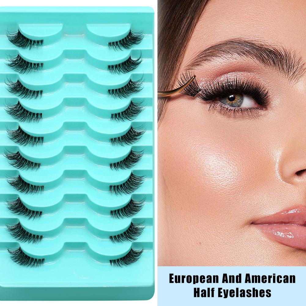 Half Lashes 10 Pairs Natural L - Eyelash Extension Cat Eye Wispy recensione e prezzo
