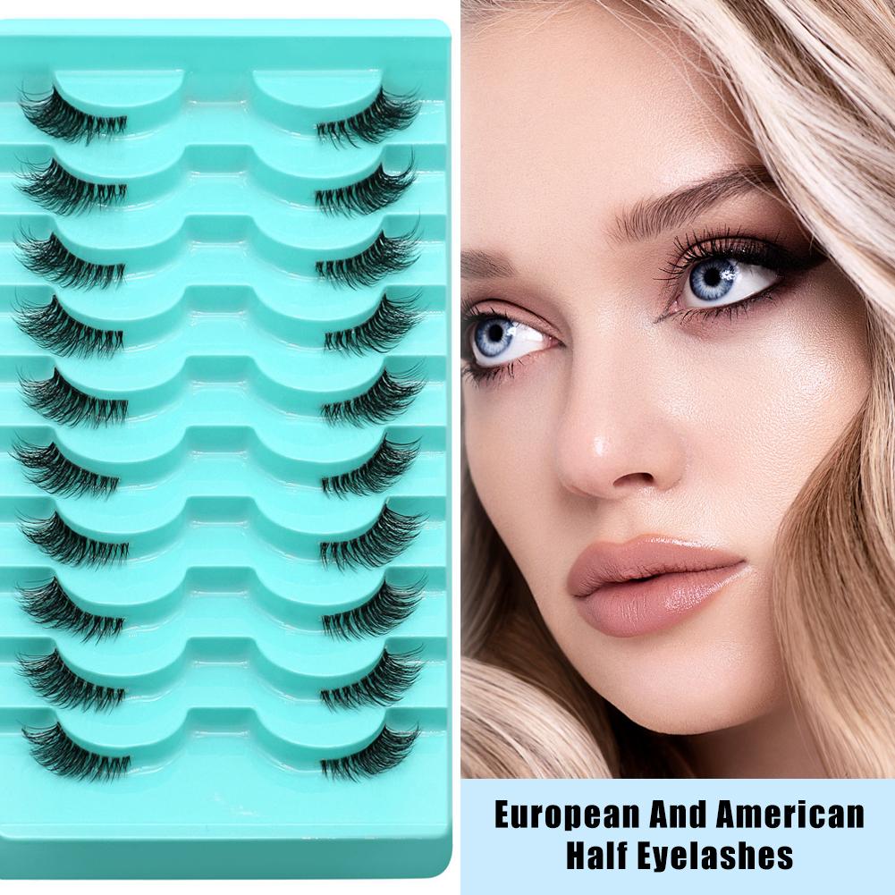 Half Lashes 10 Pairs Natural L - Eyelash Extension Cat Eye Wispy recensione e prezzo