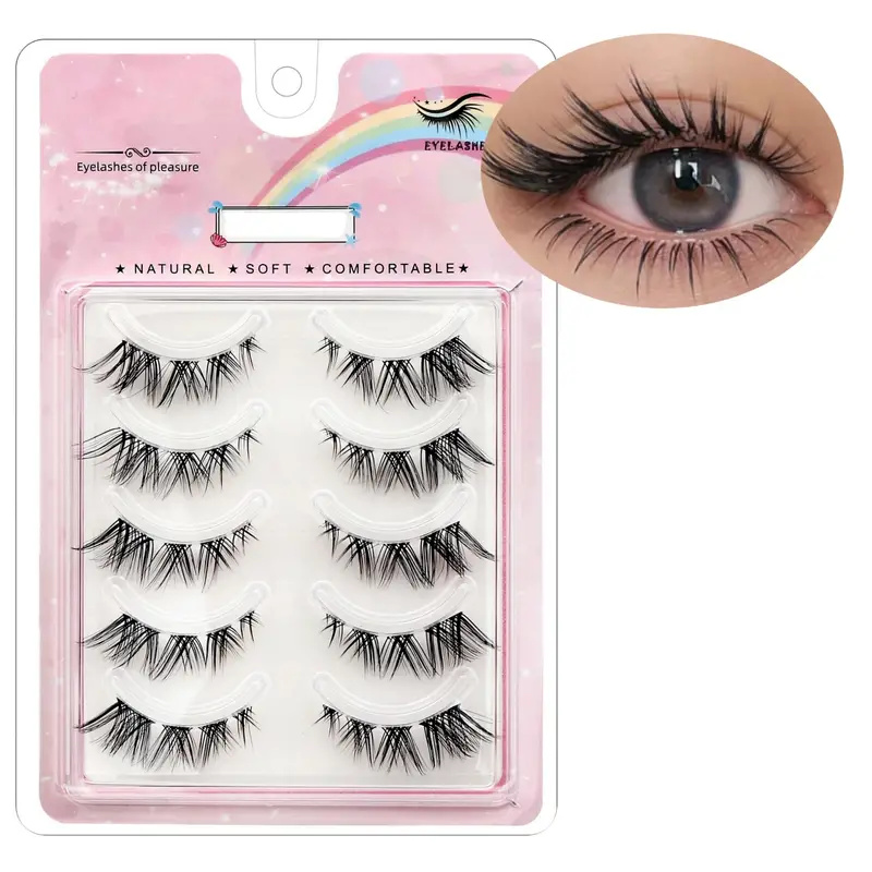 5 pairs Fox Eye False Eyelashe - Eyelash Extension Fox Eye recensione e prezzo