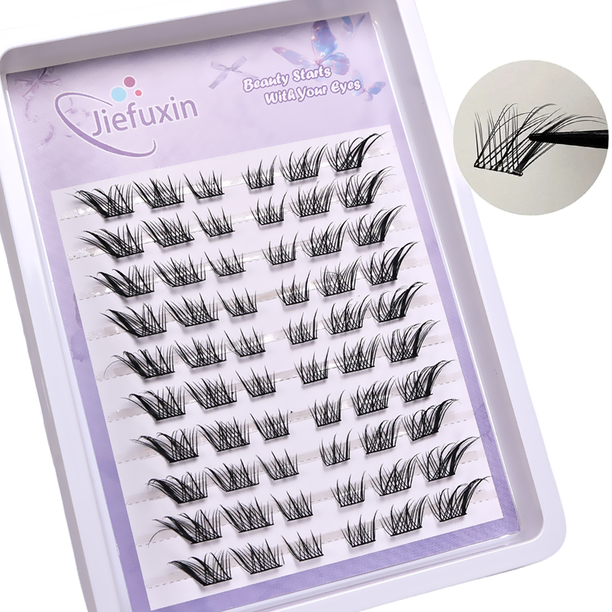 10Rows Fox Eye Effect Fluffy F - Eyelash Extension Fox Eye recensione e prezzo