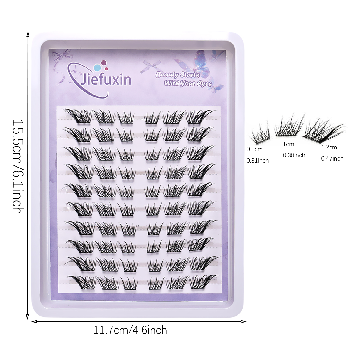 10Rows Fox Eye Effect Fluffy F - Eyelash Extension Fox Eye recensione e prezzo