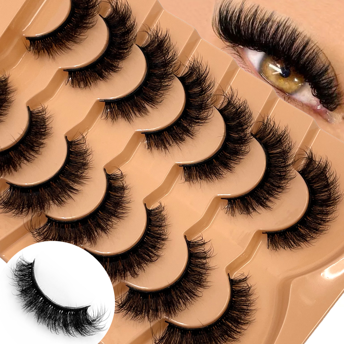 HBZGTLAD Fluffy Wispy Lashes N - Eyelash Extension Cat Eye Wispy recensione e prezzo