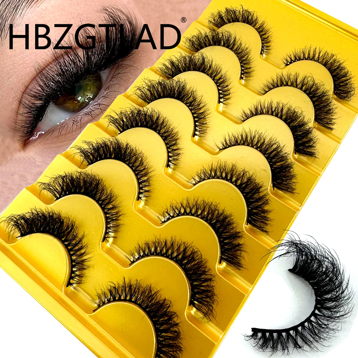 HBZGTLAD New 8 pairs of cat ey - Eyelash Extension Cat Eye Wispy recensione e prezzo