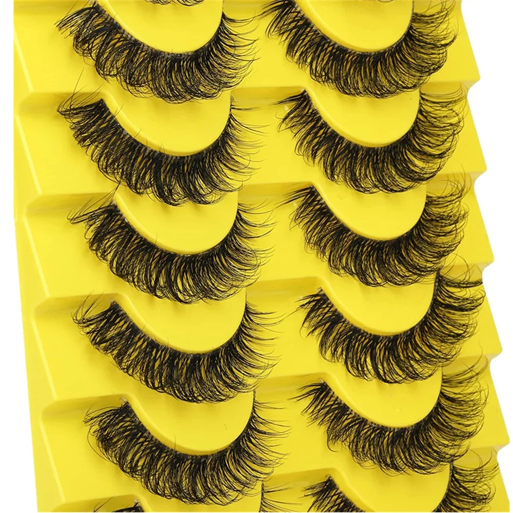 10 Pairs 6D Super Fluffy Faux  - Eyelash Extension Cat Eye Wispy recensione e prezzo