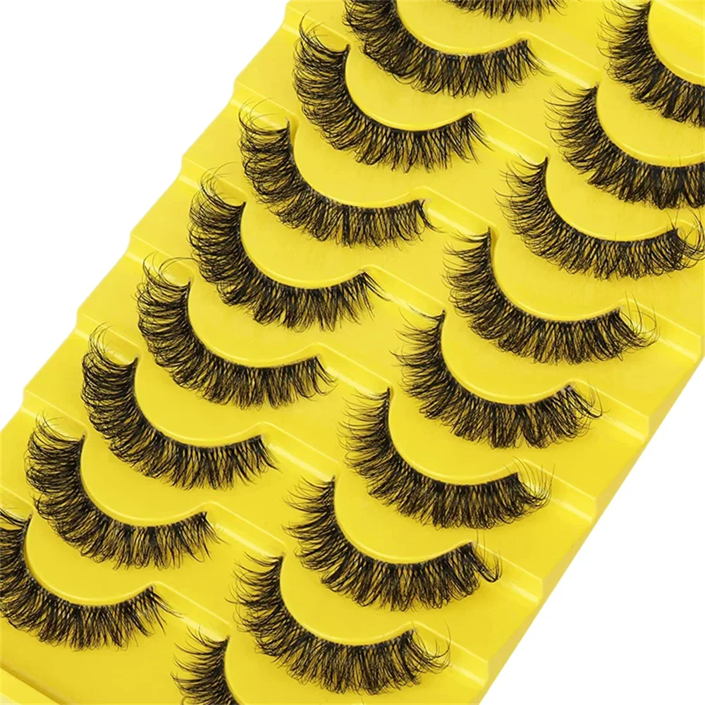 10 Pairs 6D Super Fluffy Faux  - Eyelash Extension Cat Eye Wispy recensione e prezzo