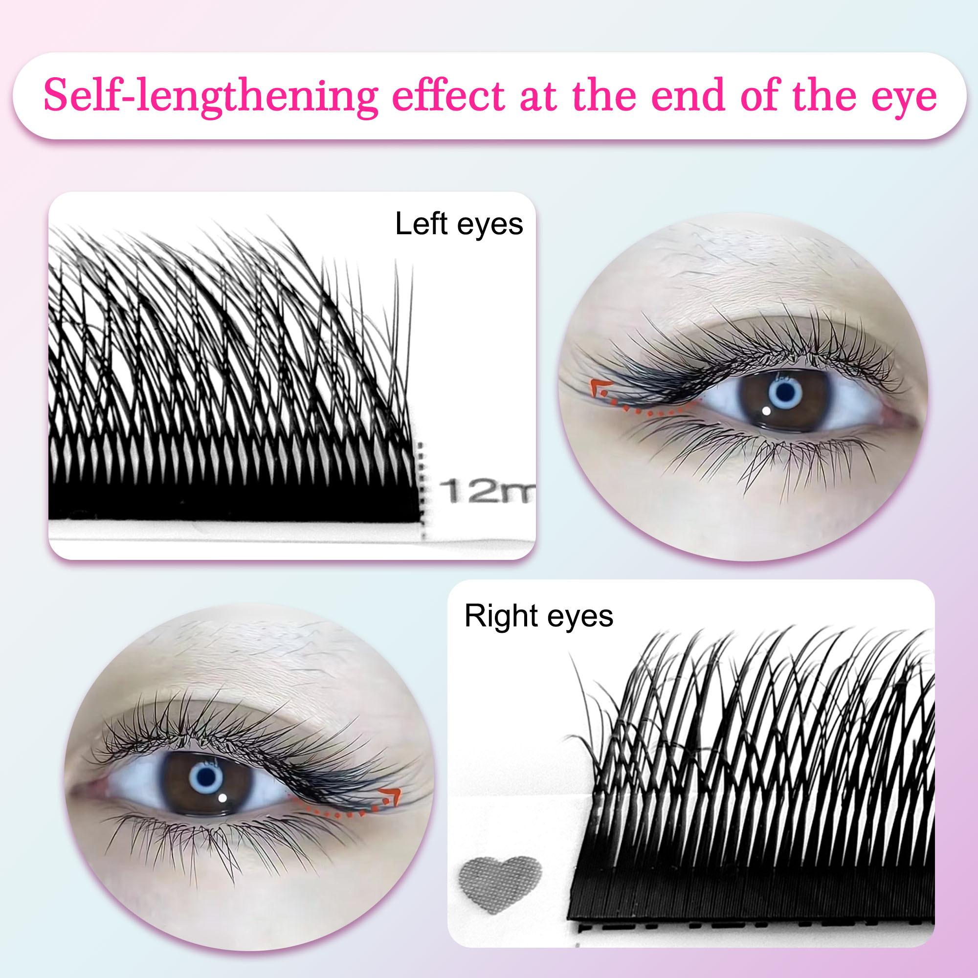 CoMango Fox 5D YY Shaped Eye L - Eyelash Extension Fox Eye recensione e prezzo