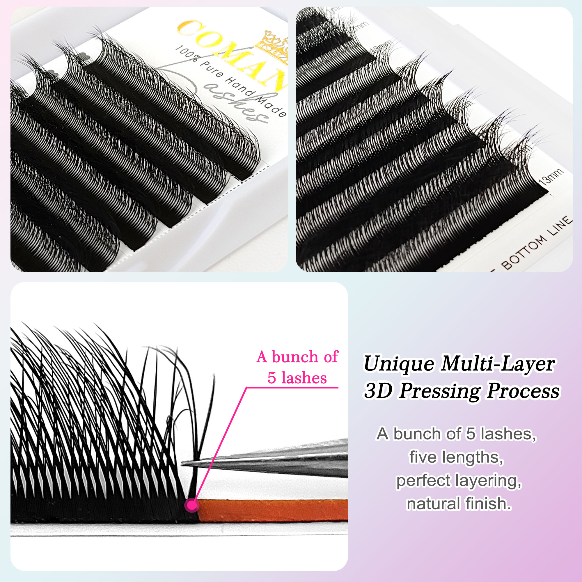 CoMango Fox 5D YY Shaped Eye L - Eyelash Extension Fox Eye recensione e prezzo