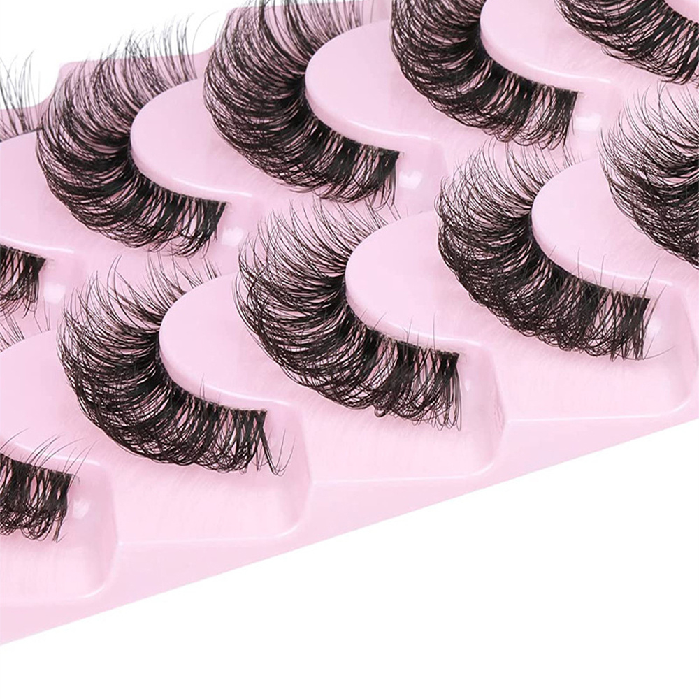 10 Pairs False Eyelashes 6D Su - Eyelash Extension Cat Eye Wispy recensione e prezzo