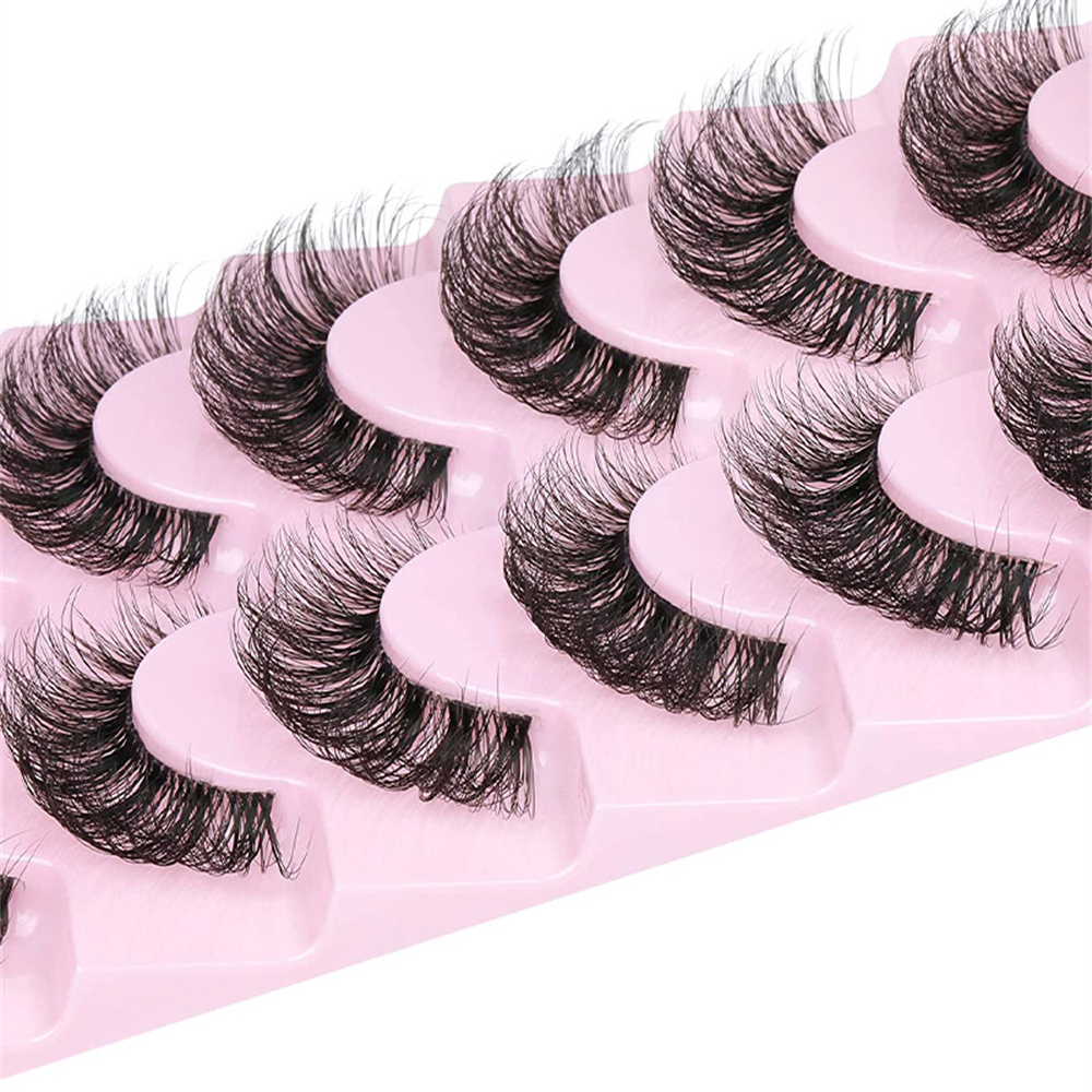 10 Pairs False Eyelashes 6D Su - Eyelash Extension Cat Eye Wispy recensione e prezzo