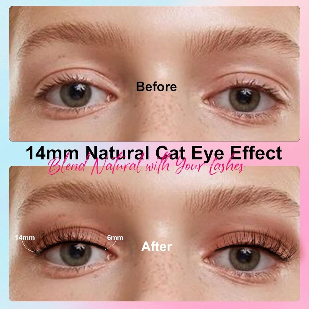 Pre Glued Self Adhesive Eyelas - Eyelash Extension Cat Eye Wispy recensione e prezzo