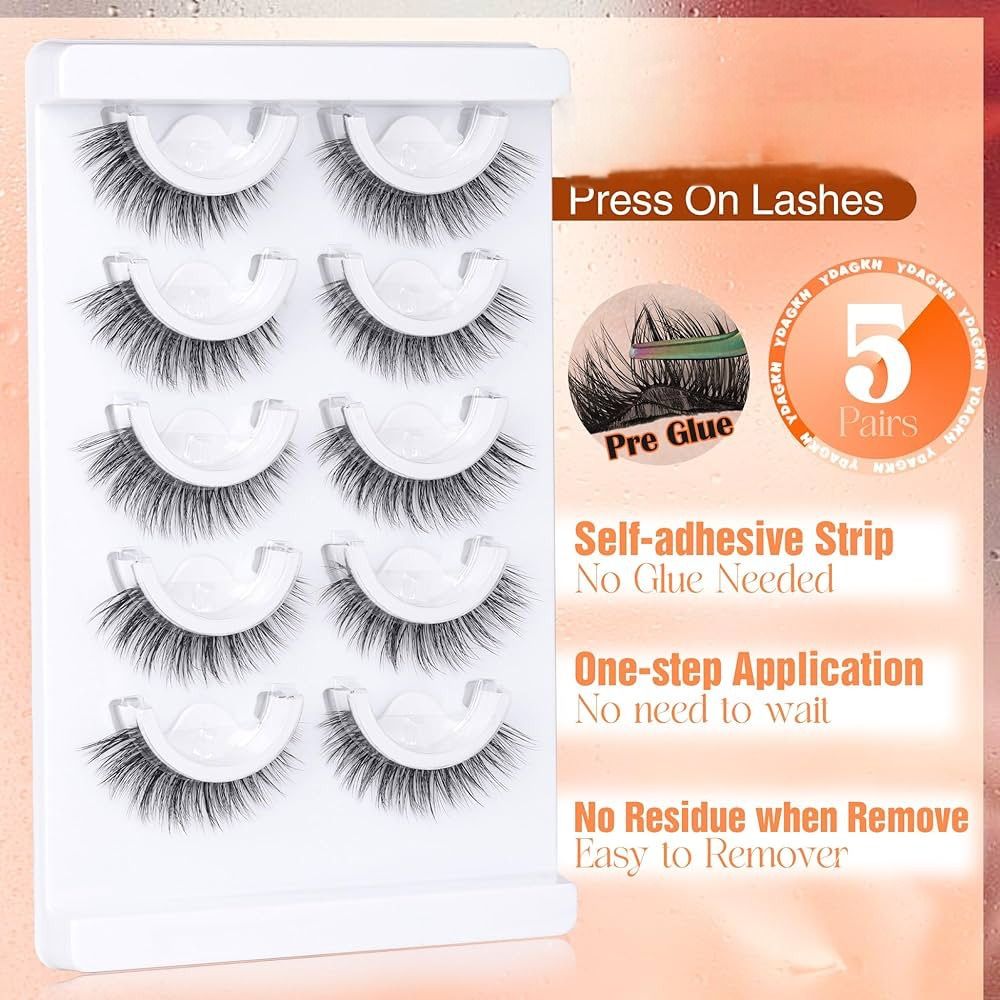 Pre Glued Self Adhesive Eyelas - Eyelash Extension Cat Eye Wispy recensione e prezzo