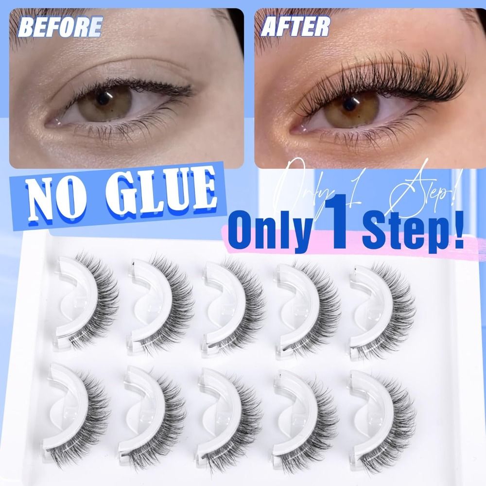 Pre Glued Self Adhesive Eyelas - Eyelash Extension Cat Eye Wispy recensione e prezzo