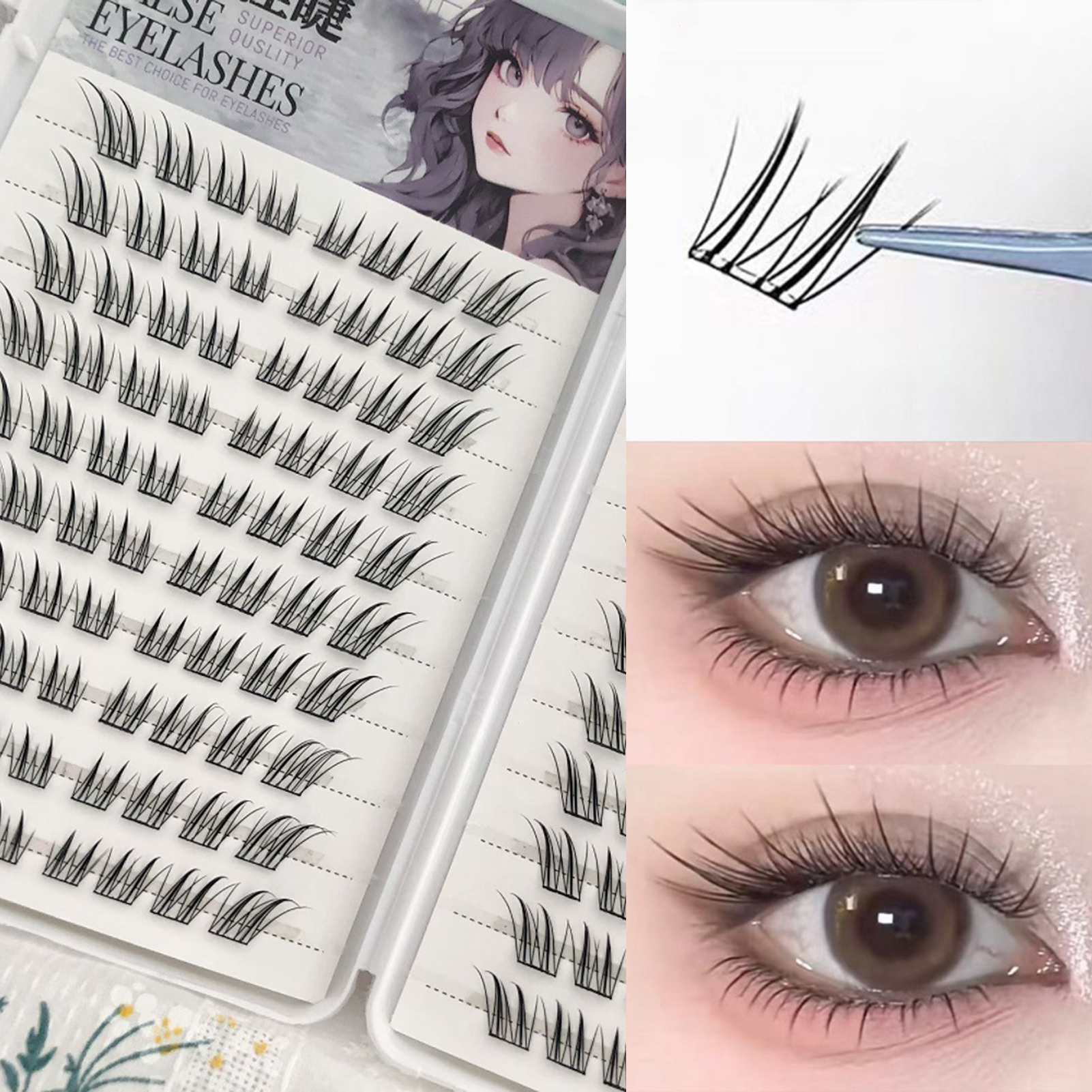 6/10/20 Rows Foxes False Eyela - Eyelash Extension Fox Eye recensione e prezzo