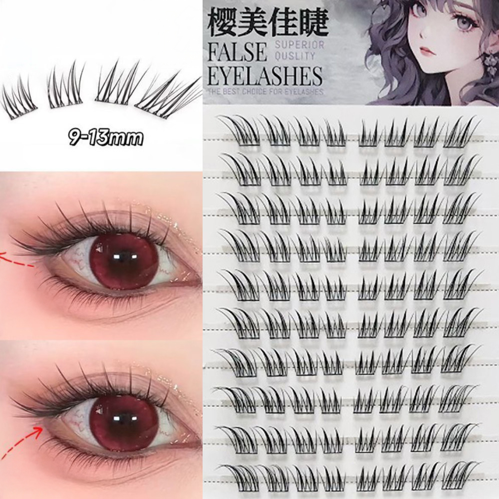 6/10/20 Rows Foxes False Eyela - Eyelash Extension Fox Eye recensione e prezzo