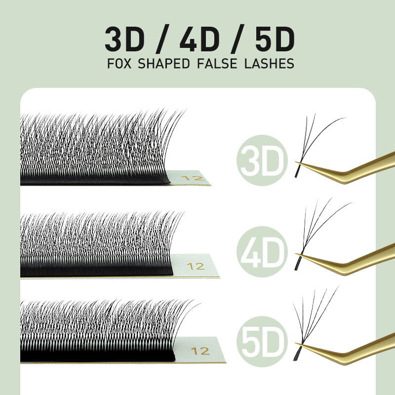 SAKURAHANA Fox 3D 4D 5D Shaped - Eyelash Extension Fox Eye recensione e prezzo