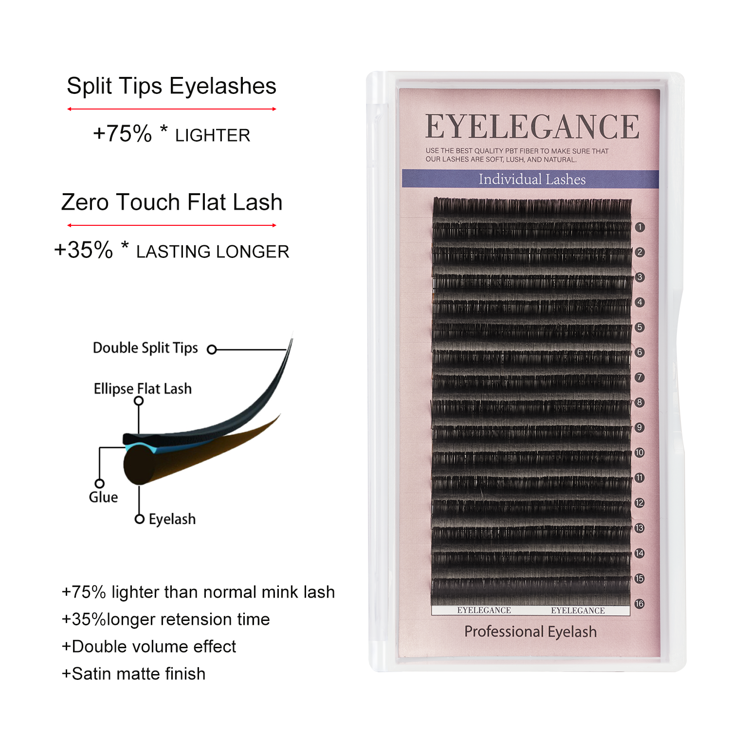 EYELEGAANCE false eyelashes16R - Eyelash Extension Qc recensione e prezzo