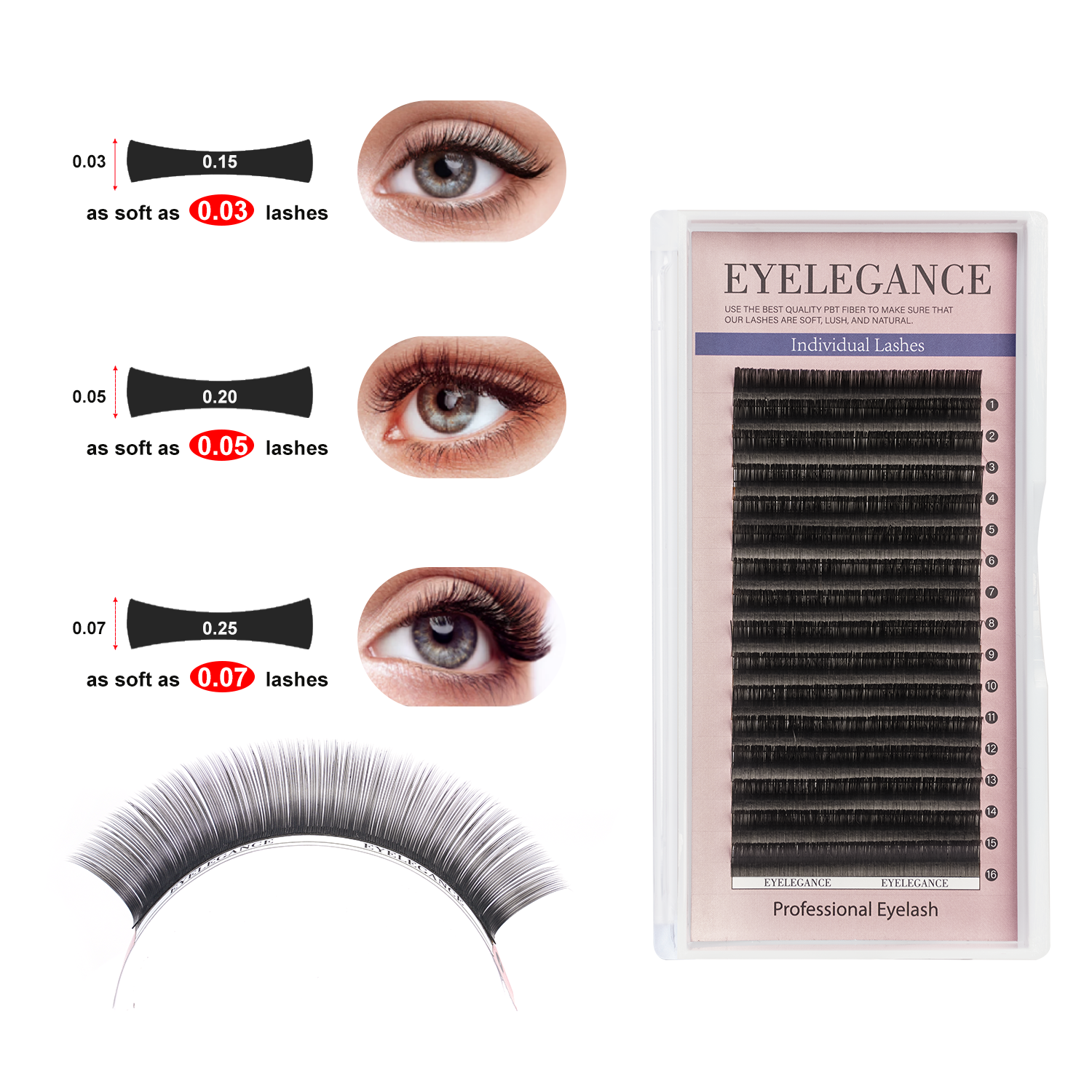 EYELEGAANCE false eyelashes16R - Eyelash Extension Qc recensione e prezzo