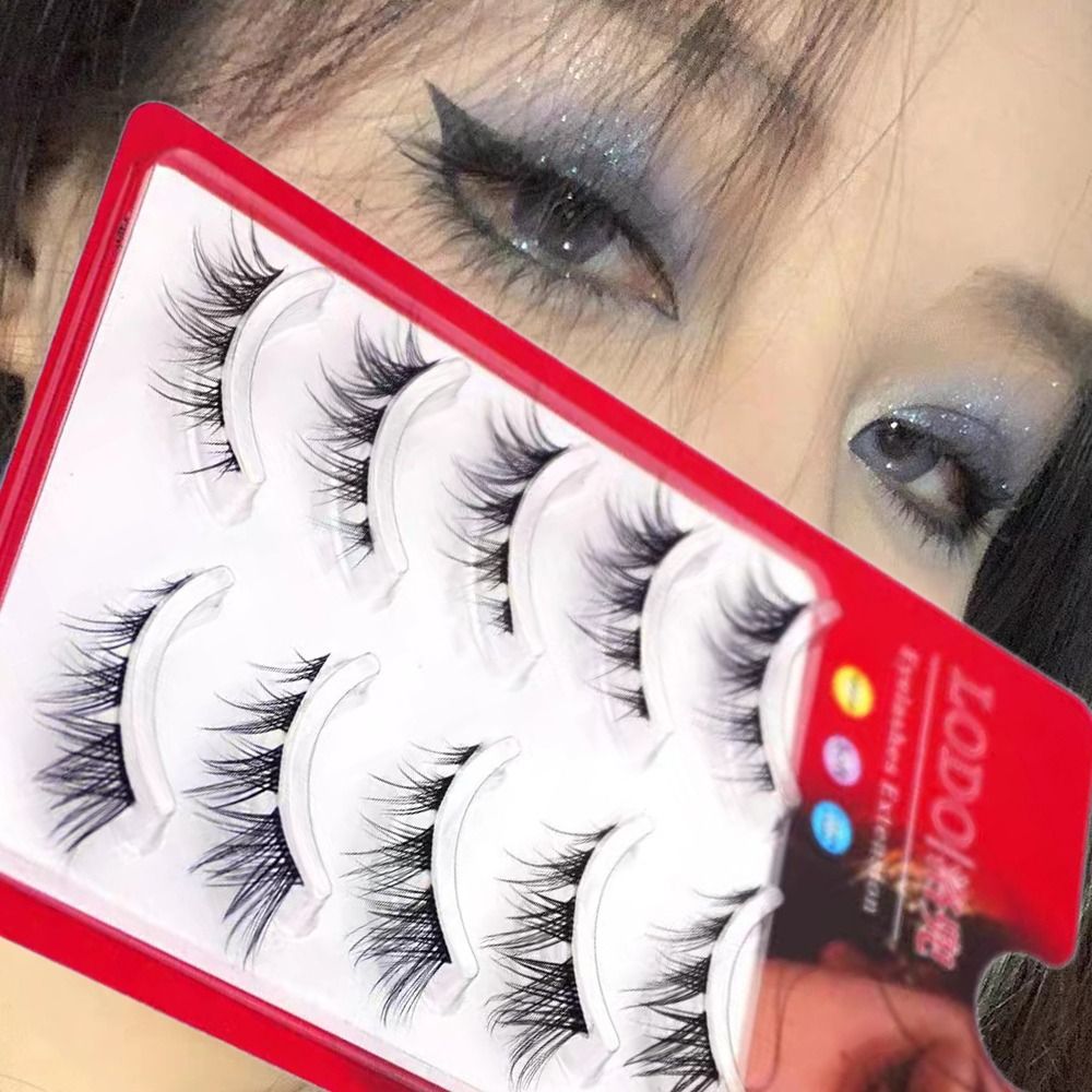 5 Pairs Fake Eyelashes Natural - Eyelash Extension Fox Eye recensione e prezzo
