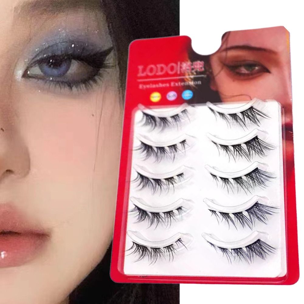 5 Pairs Fake Eyelashes Natural - Eyelash Extension Fox Eye recensione e prezzo