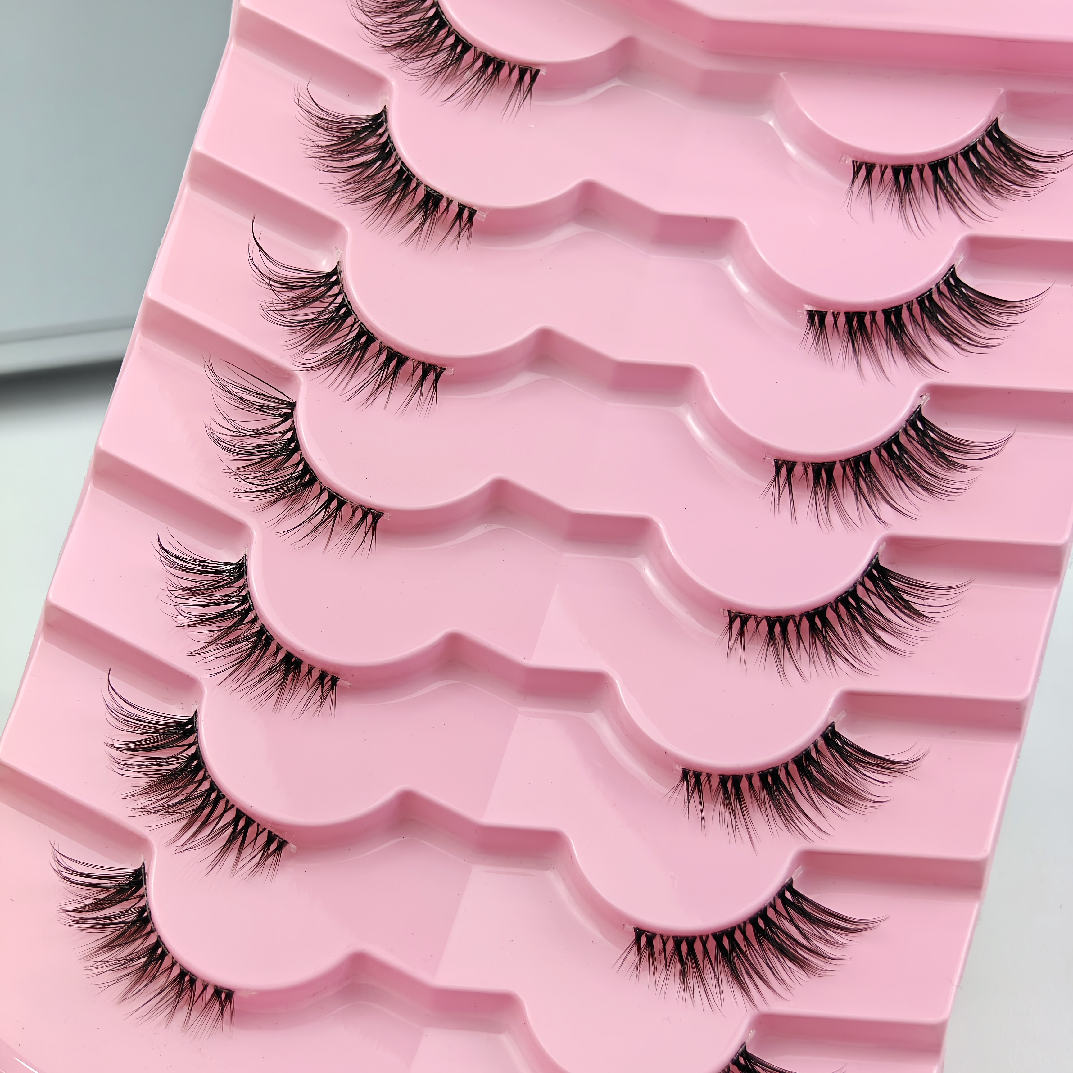 7 Pairs Half Lashes With Clear - Eyelash Extension Cat Eye Wispy recensione e prezzo
