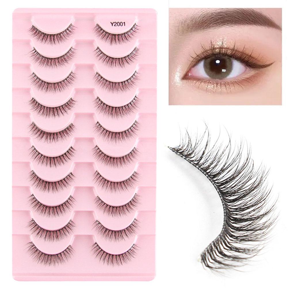 Handmade 10 Pairs 3D Faux Mink - Eyelash Extension Cat Eye Wispy recensione e prezzo