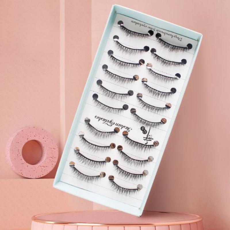 10 Pairs Natural Long Wispy Ca - Eyelash Extension Cat Eye Wispy recensione e prezzo