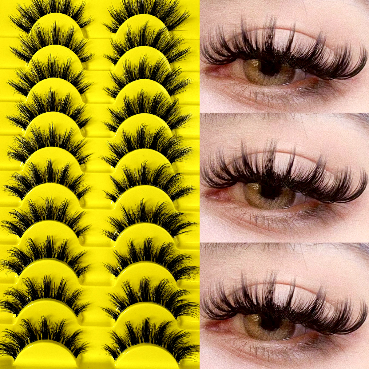 10 Pairs Cat Eye Lashes Natura - Eyelash Extension Cat Eye Wispy recensione e prezzo